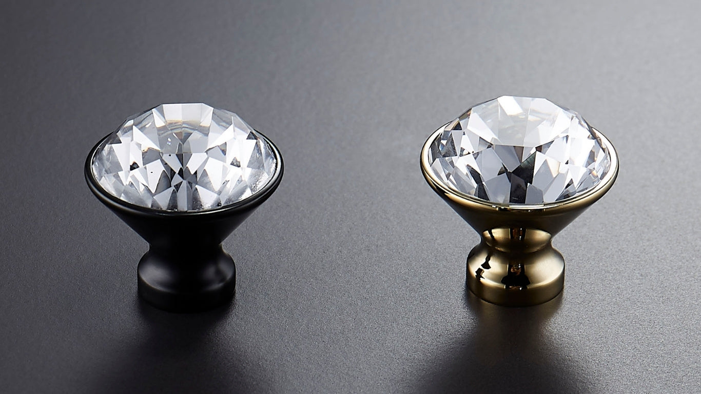 Knop 1044 | Krystal | Sort