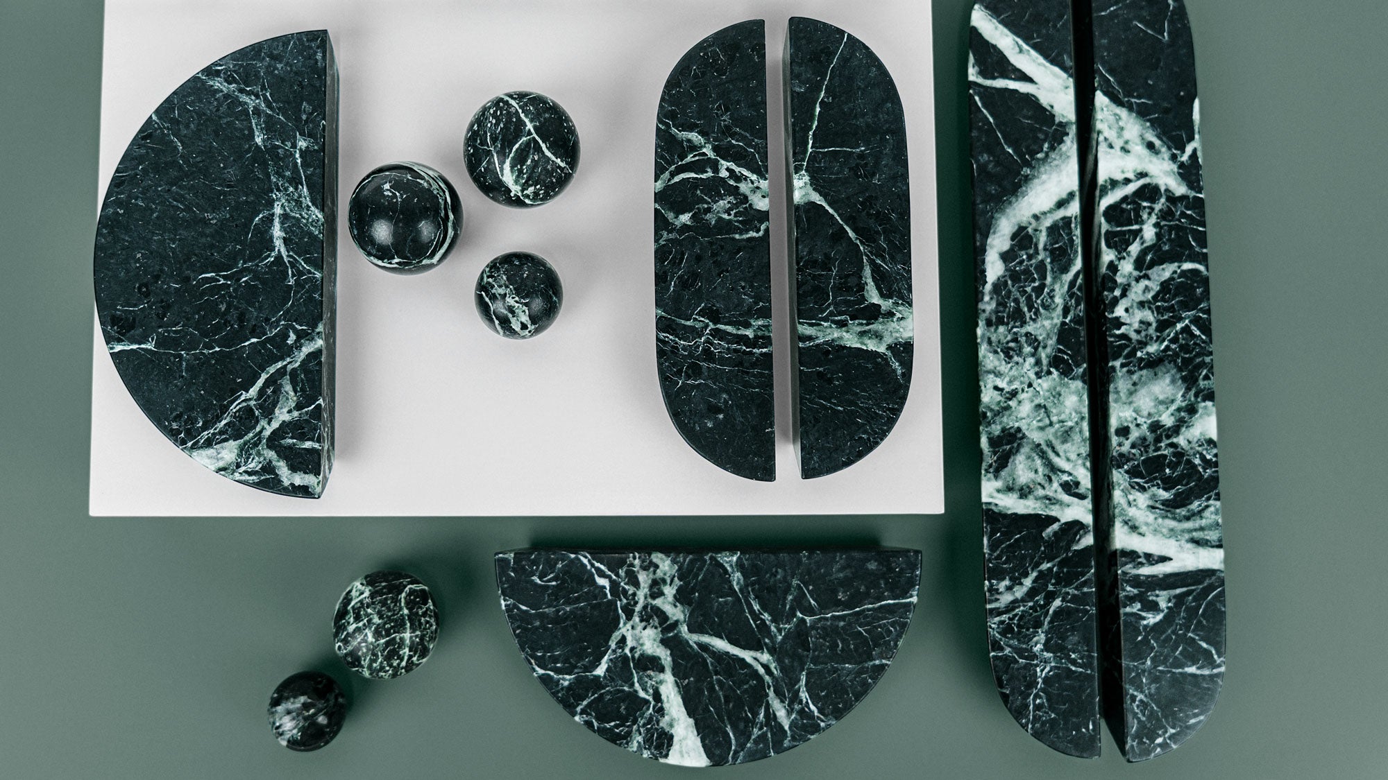 Poignée DR102 | Marbre | Green Flower (SET)