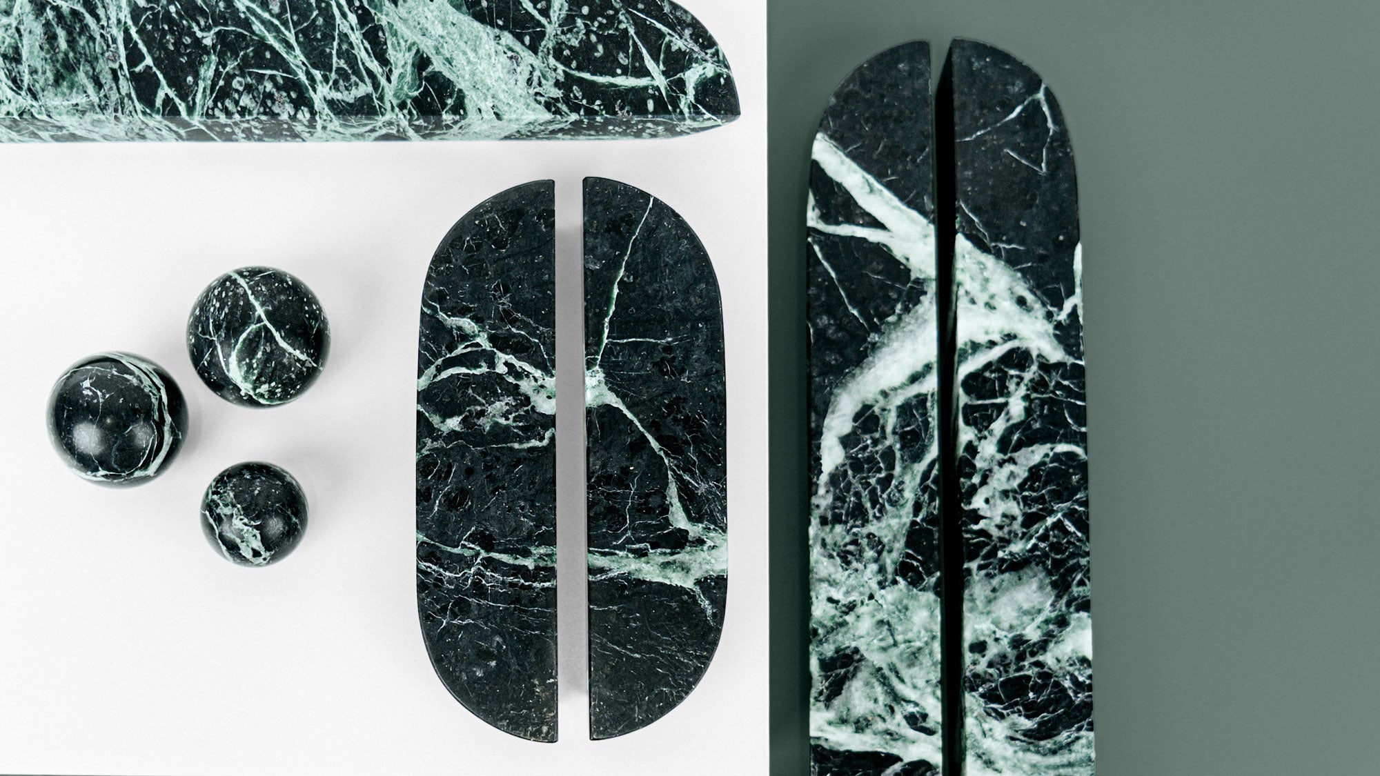 Poignée  DR103 | Marbre | Green Flower (SET)