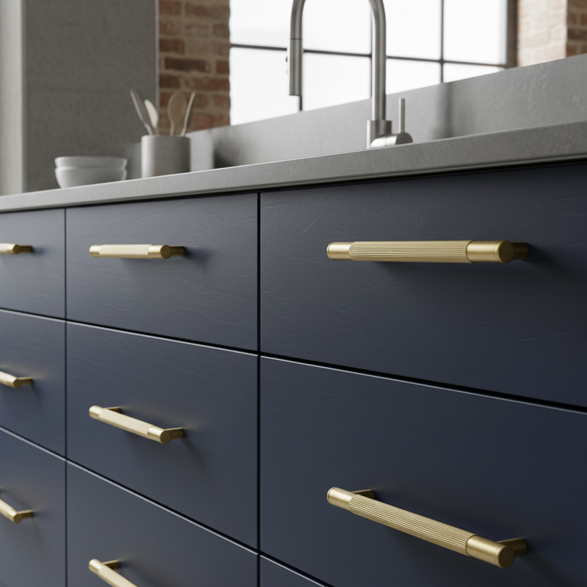 Maniglia 3100 | Zigrinata | Ottone