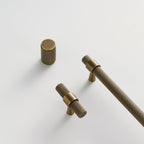 Knopf CH035 | Gerändelt | Antik Messing