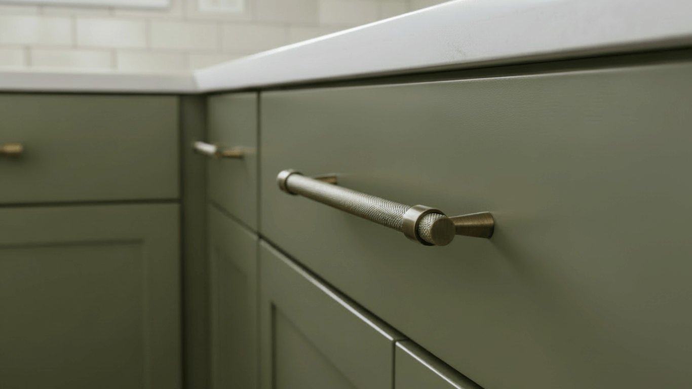 Håndtak CH016 | Riflet | Antikk Messing