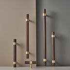 Håndtak CH025W | Valnøtt + Messing