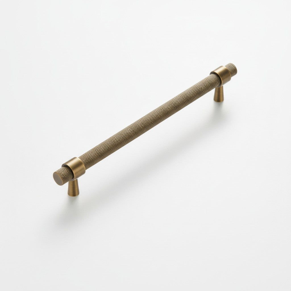Maniglia CH016 | Zigrinata | Ottone Antico