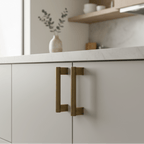 Maniglia CH052 | Zigrinata | Ottone Antico