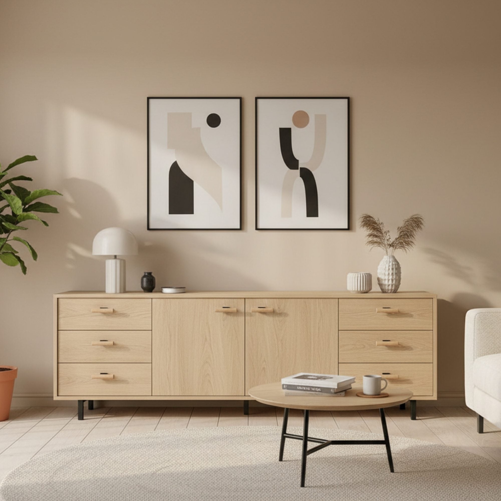 T-barre CH076 | Bøgetræ + Sort