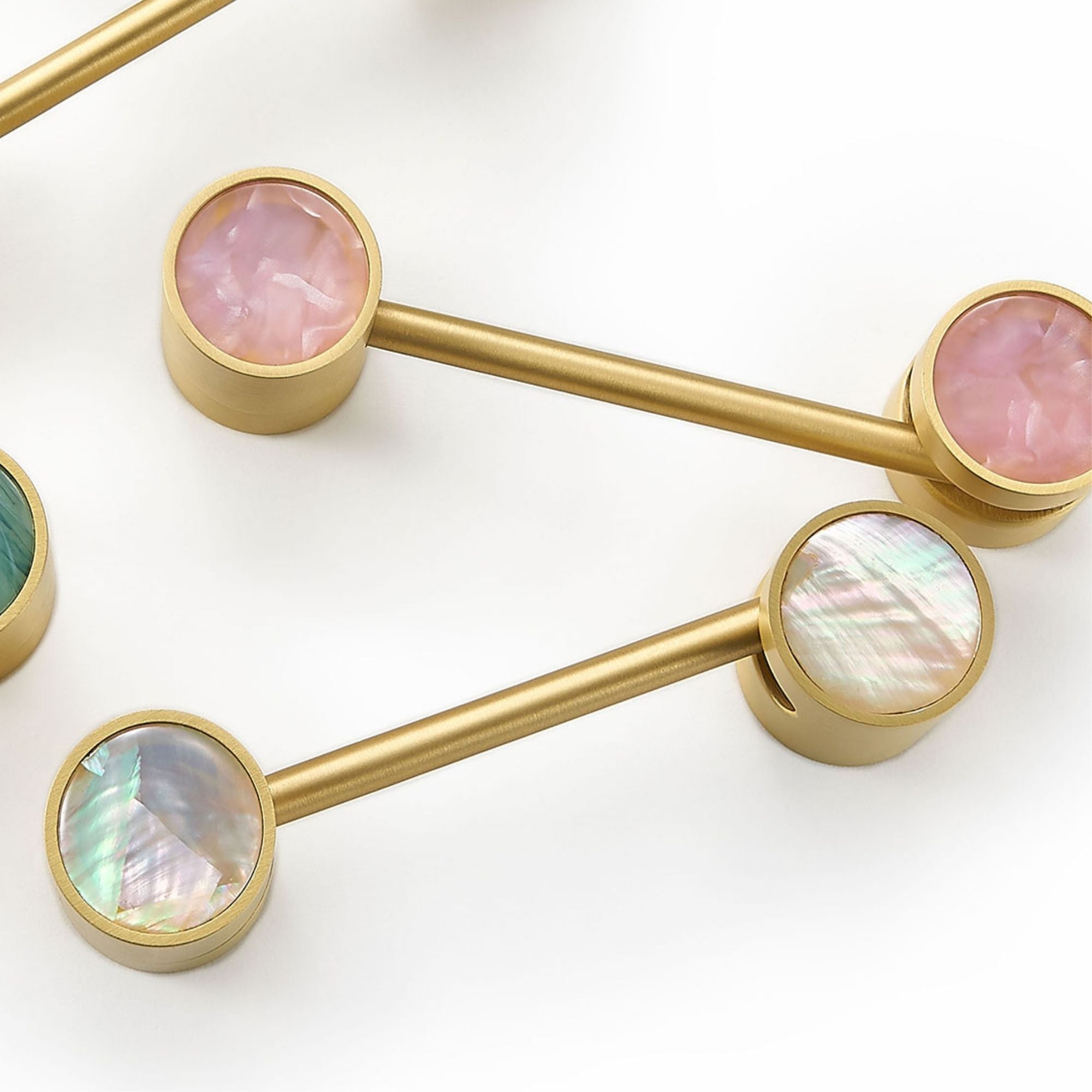 Möbelhasp 3091 | Mässing + Abalone Shell
