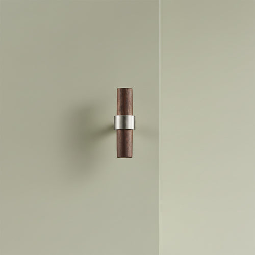 T-greep CH025W | Notenhout + Nikkel