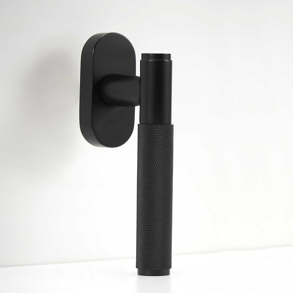 Window handle C01-191C | Knurled | Black