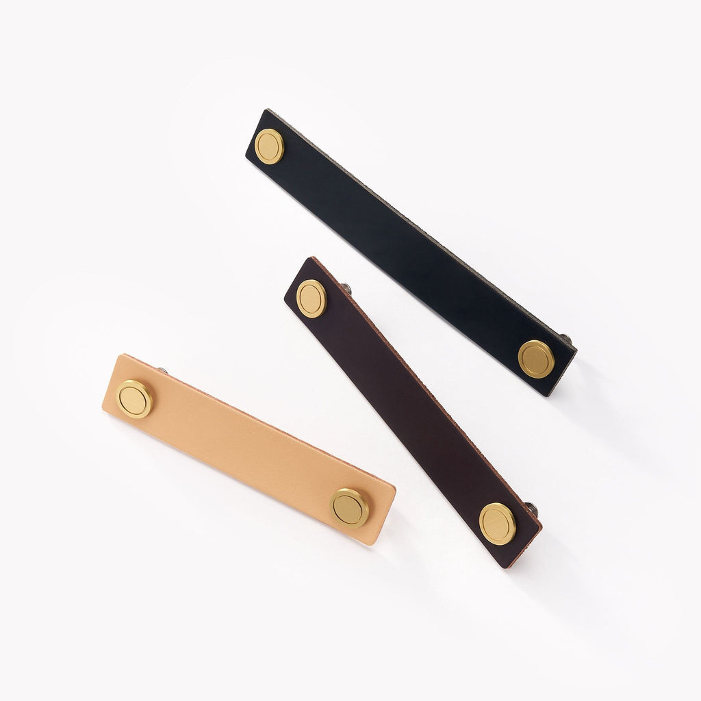 Handtag 1045 | Läder | Beige - Dooroom